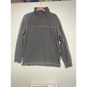 Timberland mens L/G Gray 1/4 Zip Pullover Sweatshirt  Cotton Casual Wear
